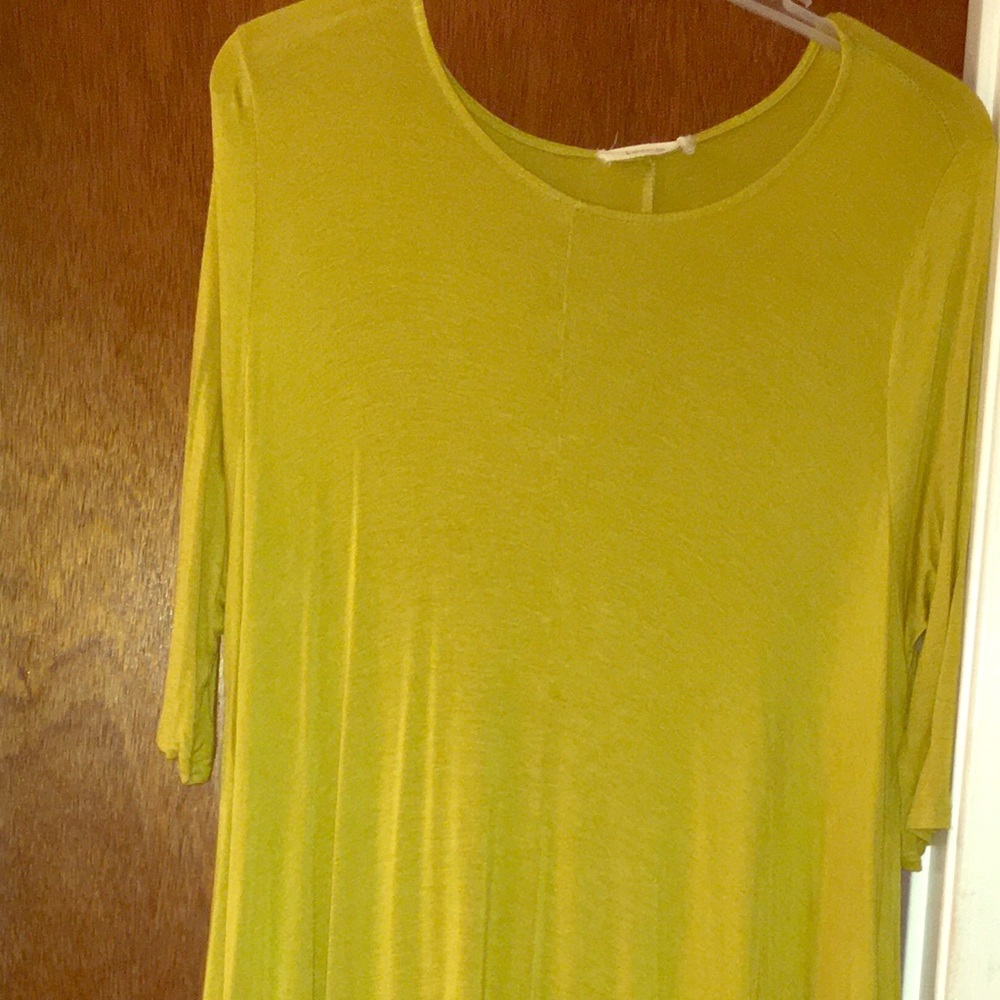 Long Green High-Low Dress